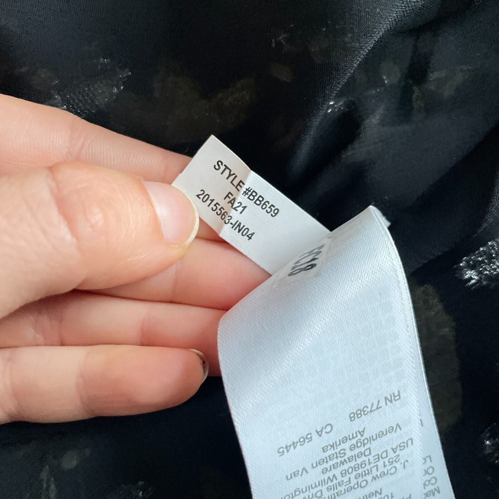 NWT $298 J.Crew Open-Back Metallic Clip-Dot Black Maxi Dress Golden Floral Sz 10 - Picture 13 of 16
